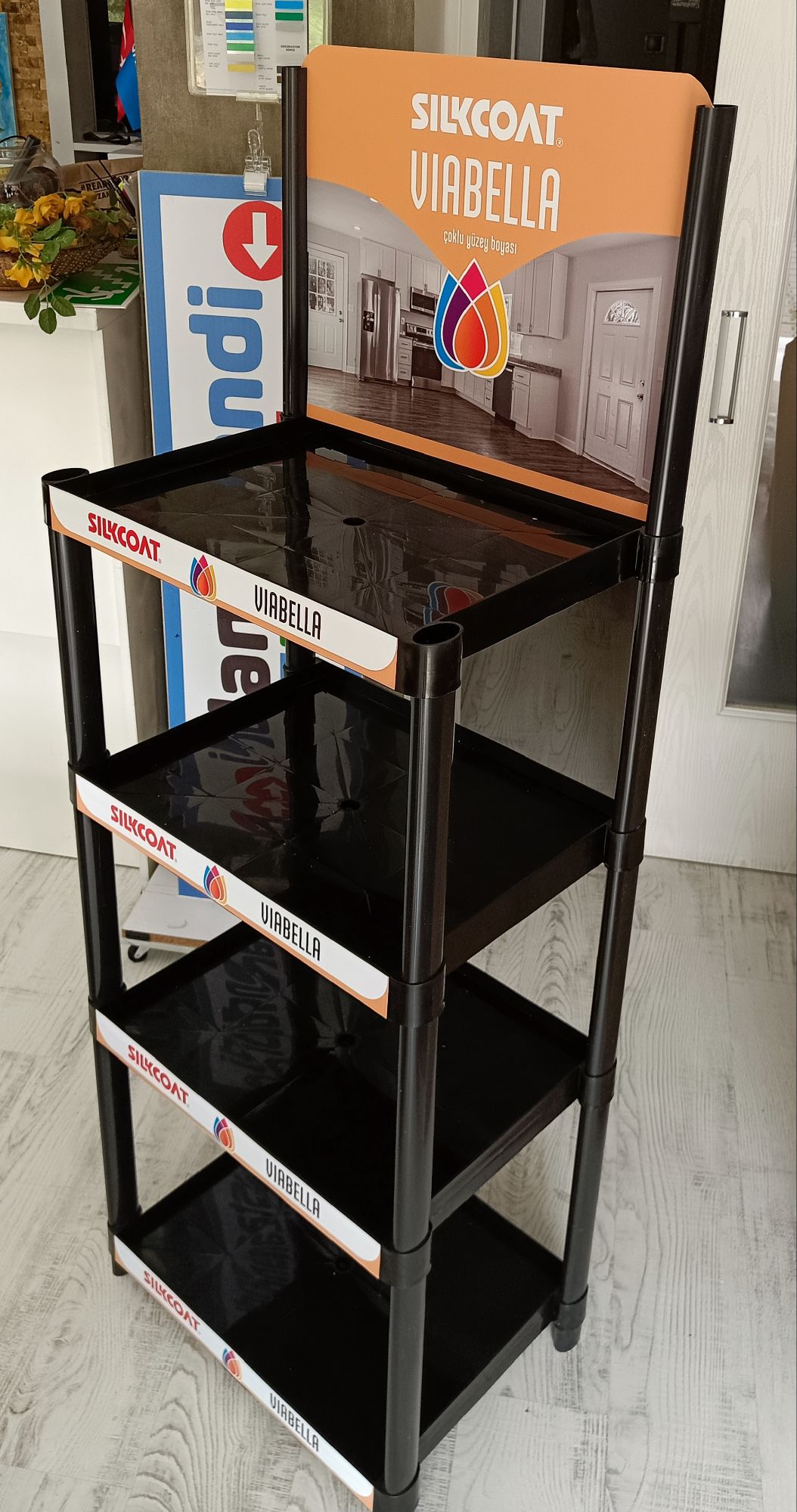 50×40 cm Plastik Raflı Stand | Baskılı Ürün Sergileme Standı
